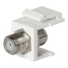 Adapter keystone z łącznikiem F, biały