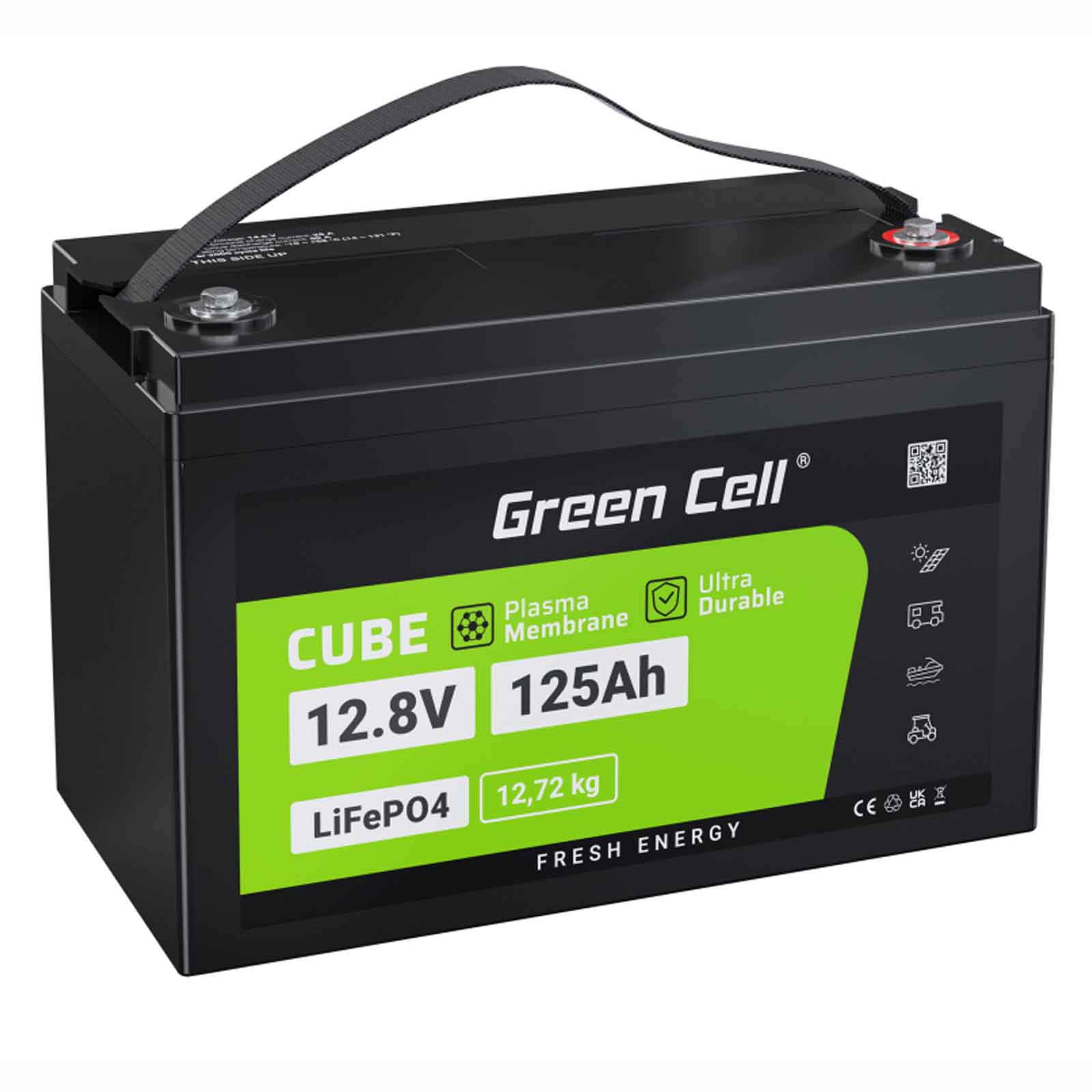 Akumulator Green Cell LiFePO4 12.8V 125Ah 1600Wh (CAV13) :: WISP