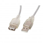 Kabel USB-A M/F 2.0, 1,8m przedłużacz
