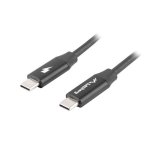 Lanberg CA-CMCM-40CU-0005-BK, Kabel USB-C M/M 2.0, Premium QC 4.0 PD 60W 0,5m czarny