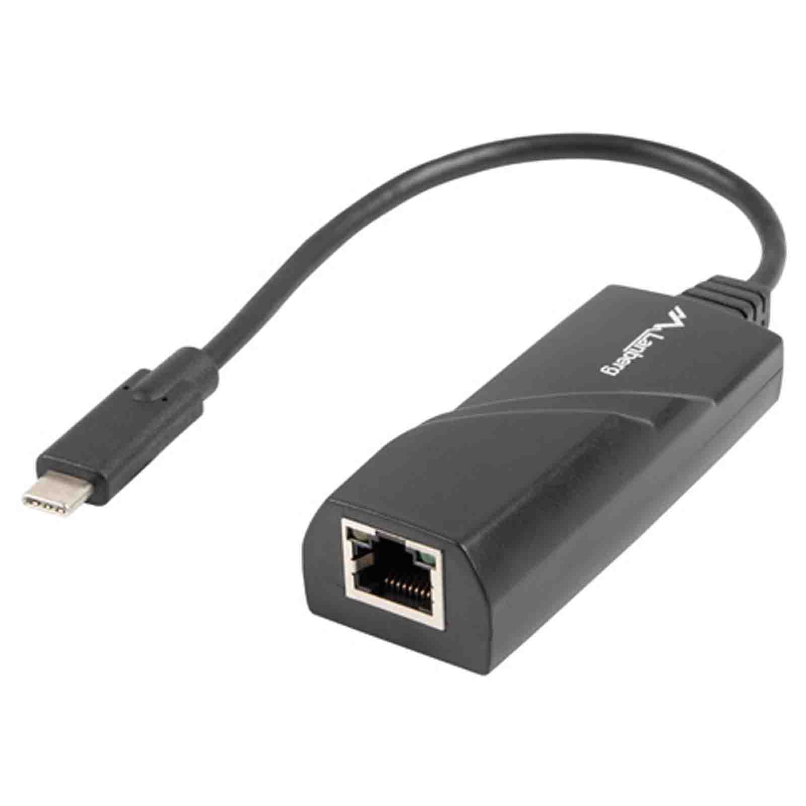Lanberg karta sieciowa USB-C 3.1 na kablu (NC-1000-02) :: wisp.pl