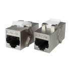 Łącznik modularny keystone, kat. 6a, 2x RJ-45, STP