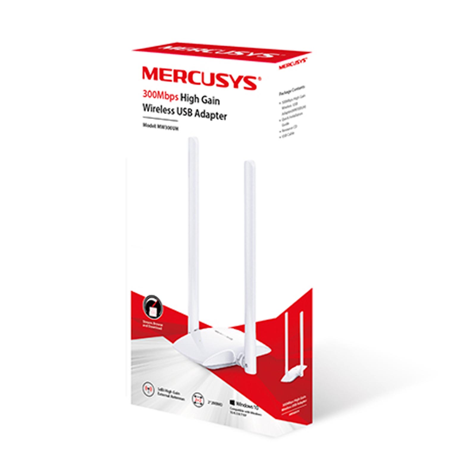 Mercusys MW300UH bezprzewodowa karta sieciowa USB N300
