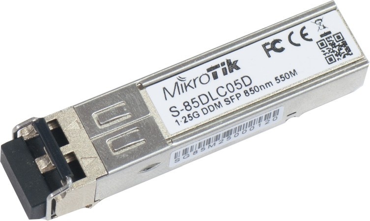 MikroTik S-85DLC05D SFP Dual, 1.25Gbps, MM LC, 850nm, 550m :: wisp.pl