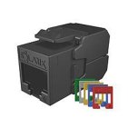 Solarix SXKJ-6-UTP-RAL-SA, moduł keystone RJ-45 UTP kat.6, samozaciskowy, kolorowe moduły