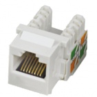 Moduł keystone RJ-45 UTP kat.6, zaciskany od góry, biały, 18mm