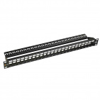 Patch panel modularny nieobłożony 24 porty 10G STP 1U czarny (SX24M-0-STP-BK)