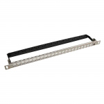 Patch panel uniwersalny modularny nieobłożony 24 porty 0.5U (SX24HDM-0-STP-SL-UNI)