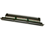 Patch panel UTP 19" kat.5e, 24 porty z listwą