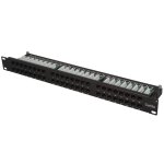 Patch panel UTP 19" kat.5e, 48 portów z listwą