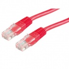 Patchcord UTP kat.5e 0.5m (czerwony)