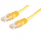 Patchcord UTP kat.5e 0.5m (żółty)