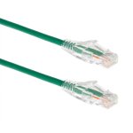 Patchcord U/UTP kat.6a 0.25m, slim (zielony)