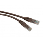 Patchcord UTP kat.5e 0.25m (brązowy)
