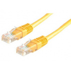 Patchcord UTP kat.5e 0.25m (żółty)