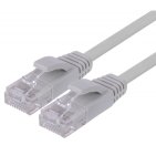 Patchcord UTP kat.6 1m, płaski (biały)