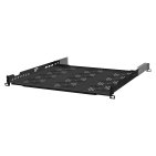 StalFlex B-RSA19-1U-450B Półka do szafy RACK 19", z otworami, 450 mm, 1U, regulowana, czarna, seria 