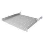 StalFlex E-RSA19-1U-450G Półka do szafy RACK 19", z otworami, 450 mm, 1U, regulowana, szara