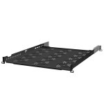 StalFlex B-RSA19-1U-550B Półka do szafy RACK 19", z otworami, 550 mm, 1U, regulowana, czarna, seria 