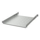 Półka do szafy 19" z otworami, 650 mm, 1U, regulowana, szara
