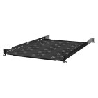 StalFlex B-RSA19-1U-650B Półka do szafy RACK 19", z otworami, 650 mm, 1U, regulowana, czarna, seria 