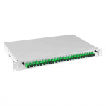 Przełącznica światłowodowa 19" 1U 24xSC/APC Simplex, wysuwana, wyposażona