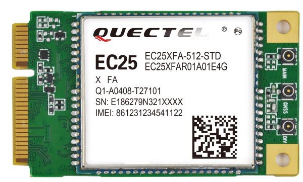 Quectel EC25 Modem MiniPCI Express LTE Cat4