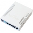 MikroTik RB751G-2HnD, 5x LAN, 32MB SD-RAM i 64MB FLASH, High Power AP 2.4GHz