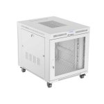 Lanberg FF01-8015-23SL Szafa stojąca instalacyjna 19" 15U, 800x1000mm, drzwi perforowane, LCD, szara