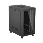 Lanberg FF01-8227-12BL Szafa stojąca 19" 27U Lanberg, 800x1200mm, drzwi szklane, LCD, czarna
