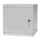 Szafa wisząca 10" 6U, 300mm, drzwi metalowe, szara (zestaw)