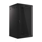 Lanberg WF01-6622-10B Szafa wisząca 19" 22U, 600mm, drzwi szklane, czarna