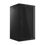 Lanberg WF01-6622-10B Szafa wisząca 19" 22U, 600mm, drzwi szklane, czarna