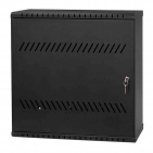 Szafa wisząca 19" 3+4U, 180mm, drzwi metalowe, czarna