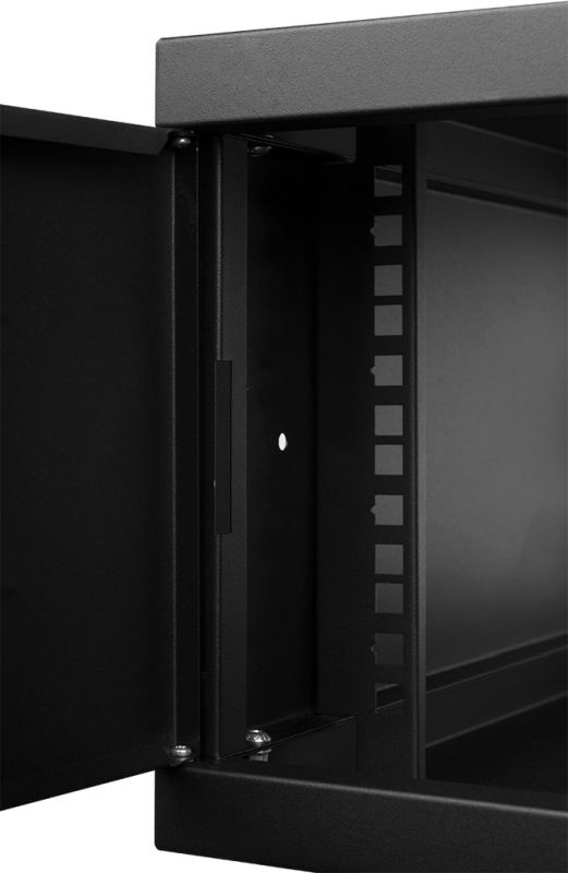 Szafa wisząca 19" 4U, 450mm, drzwi metalowe, czarna