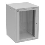 Solarix GrandND-16U-66-11-G Szafa wisząca 19" 16U, 600 mm, drzwi szklane, szara