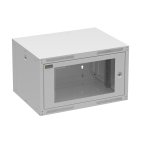 Solarix GrandND-6U-645-11-G Szafa wisząca 19" 6U, 450 mm, drzwi szklane, szara