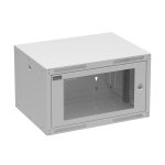 Solarix GrandND-6U-645-11-G Szafa wisząca 19" 6U, 450 mm, drzwi szklane, szara
