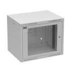 Solarix GrandND-9U-645-11-G Szafa wisząca 19" 9U, 450 mm, drzwi szklane, szara