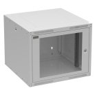 Solarix GrandND-9U-66-11-G Szafa wisząca 19" 9U, 600 mm, drzwi szklane, szara