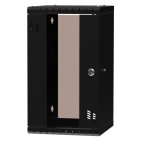 StalFlex S-RC10-12U-300GB Szafa wisząca Standard RACK 10" 12U, 300mm, drzwi szklane, czarna