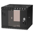StalFlex S-RC10-4U-300GB Szafa wisząca Standard 10" 4U, 300mm, drzwi szklane, czarna