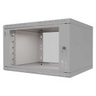 StalFlex S-RC19-6U-450GG Szafa wisząca Standard 19" 6U, 450mm, drzwi szklane, szara