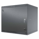 StalFlex S-RC19-9U-450MB Szafa wisząca Standard 19" 9U, 450mm, drzwi metalowe, czarna