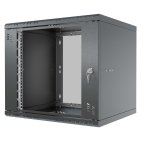 StalFlex S-RC19-9U-450GB Szafa wisząca Standard 19" 9U, 450mm, drzwi szklane, czarna