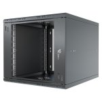 StalFlex S-RC19-9U-600GB Szafa wisząca Standard 19" 9U, 600mm, drzwi szklane, czarna