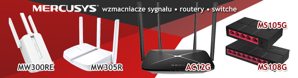Mercusys range extender, routers, switches - AC12G, MS105G, MS108G, MW300RE, MW305R :: Wisp.pl